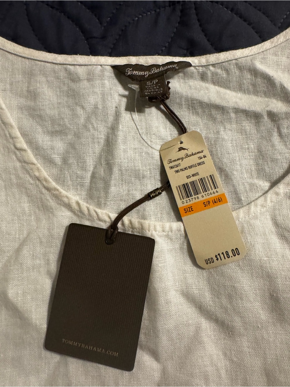 Tommy Bahama Men’s White Casual Button-Down Linen Shirt